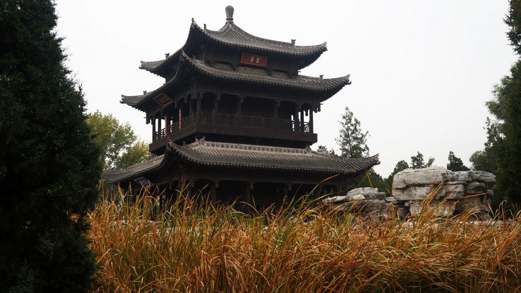 Jinci Park and Temple, Taiyuan. (It was founded about 1,400 years ago and expanded during the following centuries, resulting in a diverse collection of more than 100 sculptures, buildings, terraces, and bridges.)