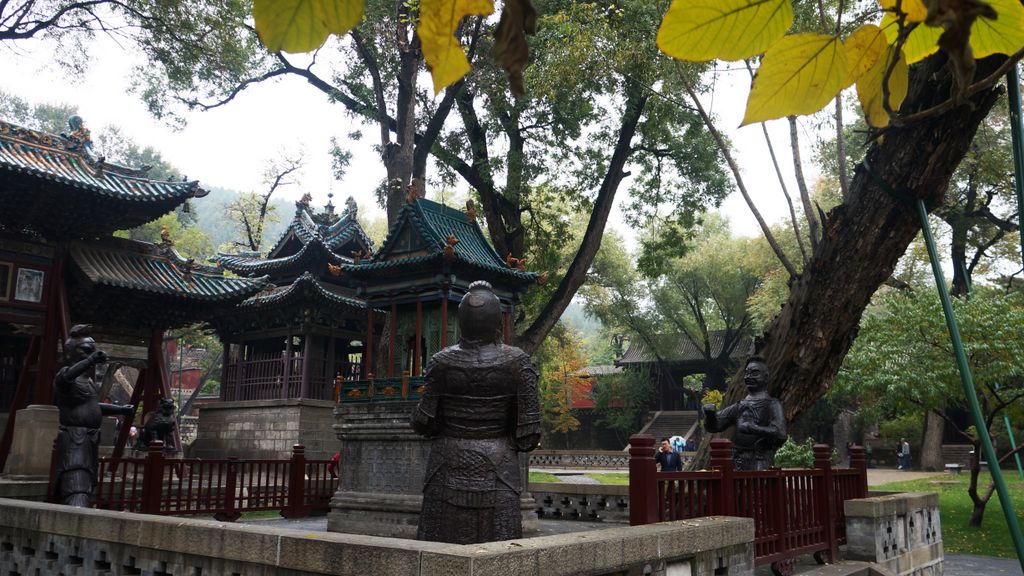 Jinci Park and Temple, Taiyuan. (It was founded about 1,400 years ago and expanded during the following centuries, resulting in a diverse collection of more than 100 sculptures, buildings, terraces, and bridges.)