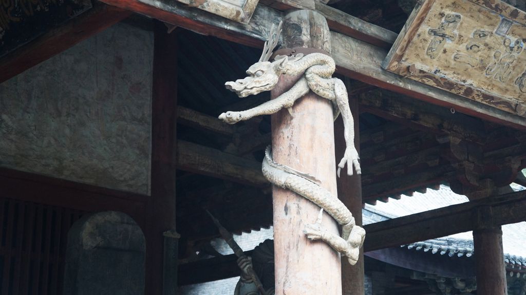 Jinci Park and Temple, Taiyuan. (It was founded about 1,400 years ago and expanded during the following centuries, resulting in a diverse collection of more than 100 sculptures, buildings, terraces, and bridges.)