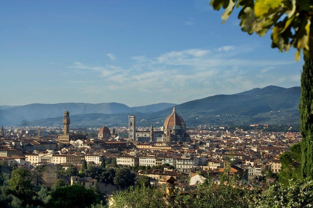 View of the city from Viale Gallileo Gallilei, Florence, Italy