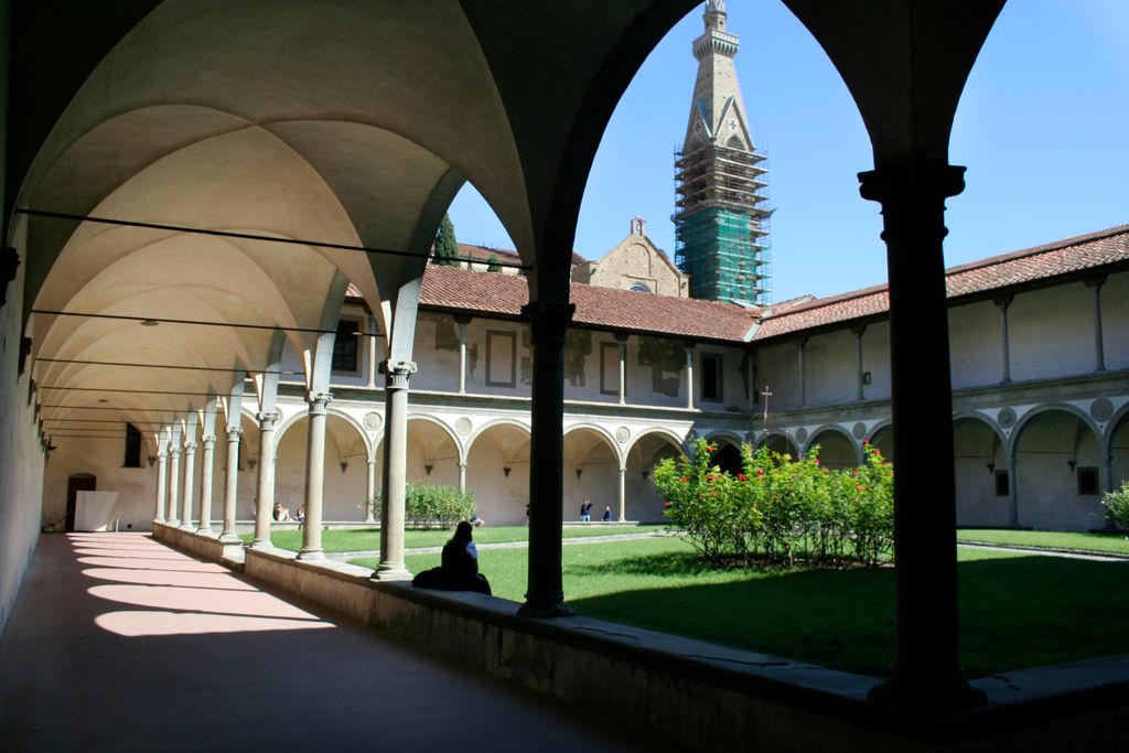 Cloister of Santa Croce, Florence, Italy (by Brunelelleschi)